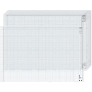 Gilprop 10 Sheets Architectural Vellum Paper 24 x 36 Inch Drafting Vellum Tracing Sheets Drafting Paper Rag with Border and Title Block for Drawing Sketching Architecture Building(8 x 8 Grid)