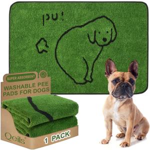 Qeils Reusable Puppy Pads, Washable Pee Pads for Dogs 2 Pack Durable Absorbent Leakproof Dog Training Pads for Home or Travel, Non-Slip Wee Wee Pads Potty Pads 36"x24"
