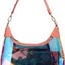 Clear Shoulder Bags for Women, Stadium Approved Cute Hobo Tote Crossbody Handbag Mini Clutch Purse