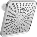 Square Shower Head, 6 Spray Modes High Pressure 10 Inch Chrome Shower heads, Rainfall & Massage Anti-Clog Nozzles Easy-Clean Surface for Spa Experience, Large Showerheads