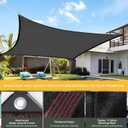 90% Shade Cloth for Garden 10 x 10 FT Outdoor Sun Shade Cover for Pergola Patio Plants Greenhouse Chicken Coop Easier to Hang Net Cover (Black)