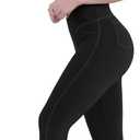 Sunzel Flare Leggings for Women High Waist Workout Leggings with Pockets Tummy Control Wide Leg Flared Yoga Pants (X-Small, Black)