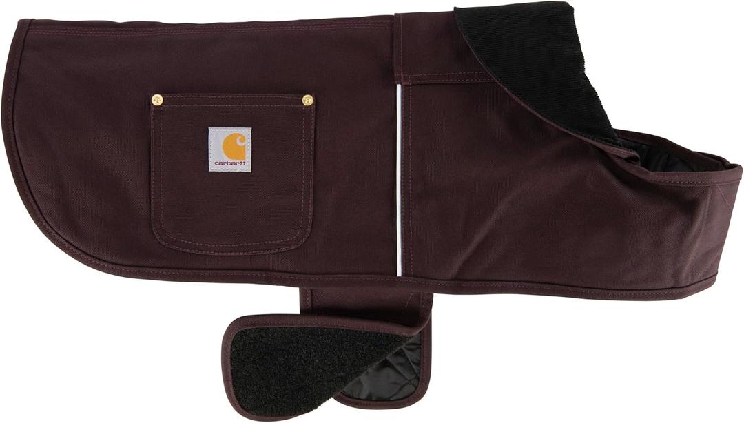 Carhartt Firm Duck Dog Chore Coat, Insulated Weather Resistant Jacket for Cold and Windy Conditions, Deep Wine, Large