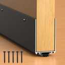 Aluminum Door Draft Stopper, 1-3/4 x 36 Weather Stripping Seal with Kick Plate, Under Door Gap Filler, U-Shape Door Sweep for Bottom of Doors Exterior/Interior (Black, 1 Pack)
