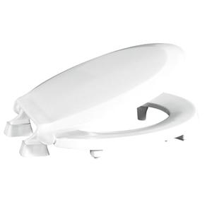 Centoco 2 inch Raised Toilet Seat for Seniors, Round, Closed Front with Cover, Plastic, Made in the USA, HL440STS-001, White