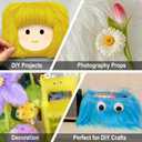 Yellow 8x60Inch Faux Fur Shaggy Plush Faux Fur, Fabric Precut Strips Fluffy Fuzzy Faux Fur, Craft Beard Hair, Beard Miniature Dolls Rugs Mats Gift, Winter Halloween Christmas Costume Party Decor