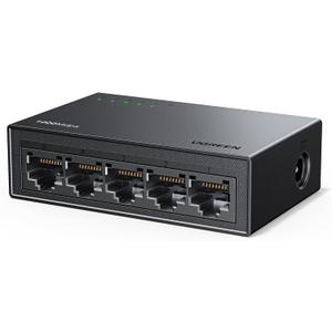 UGREEN Ethernet Switch, 5 Port Gigabit Ethernet Splitter, Plug & Play, Wall Mount & Desktop Network Switch Hub, Unmanaged, Compact, with LED, Fanless Quiet, for Internet Cable, Laptop, Router, NAS