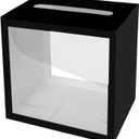 SietDESEO Black Card Box for Party with Clear Window Box for Cards Receiving for Wedding Birthday Graduation Baby Shower Decorations Raffle Ticket Box