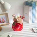 Cute Plant Pot - Funny Hanging Planter Gardening Gifts for Plant Lovers Women Mother House Warming - Smiley Red Planter for Indoor Outdoor