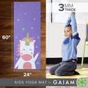 Gaiam Kids Yoga Mat Exercise Mat, Yoga for Kids with Fun Prints - Playtime for Babies, Active & Calm Toddlers and Young Children