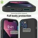 LOVE 3000 Designed for iPhone 13 Case, Premium Silicone with [Camera Protection] [Soft Anti-Scratch Microfiber Lining] Shockproof Protective Phone Case for iPhone 13 Women Men Girls 6.1", Black