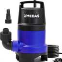 MEDAS 1HP Submersible Sump Pump, 3434 GPH High Flow Utility Pump for Clean/Dirty Water with 16.4ft Cord, Portable Water Pump for Pool, Garden, Basement, Pond, Flooded Areas and Tub Draining