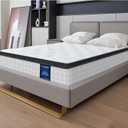 12 Inch White Twin Spring Mattress,Medium Firm with Gel Memory Foam,Individually Pocketed Coil,Fiberglass-Free Fire Retardant CertiPUR-US Certified,75"*39"*12"