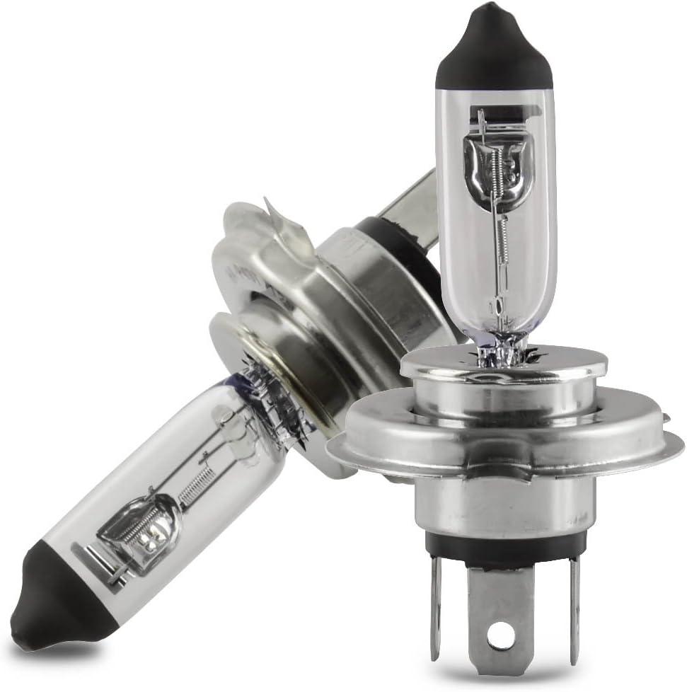 H4 Halogen Headlight Bulb - 55W 9003 High/Low Beam Fog Light Replacement,Halogen Light Bulbs,DOT Compliant,Universal Lighting Accessories for 12V Cars,Not fit 24V Vehicles,Pack of 2