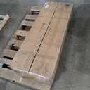 60" Bathroom Vanity with Sink, Freestanding Bathroom Storage Cabinet with 2 Marble-Pattern Ceramic Basins & 4 Striped Doors, Floor Stand Vanity Combo with Bottom Open Shelf, Dark Walnut