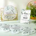 Wenqik 100 Set Wedding Favors for Guests Compact Folding Fans Bulk Thank You Gifts for Wedding Souvenirs