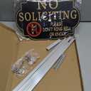 No Soliciting Sign for House with Stake 28" Tall | 12" x 8" Aluminum Metal Sign for Yard/Lawn, UV ProtectedEasy to Install&Fade Resistance, Outdoor Use (2Pack)
