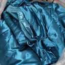Silky Comforter Set with Sheet Set Queen 8 Pcs Peacock Green Bed in a Bag Green Bedding Set Silk Like Satin Ruffle Home Deocr Sexy Hotel Silky Bed Set with 1 Cushion Cover