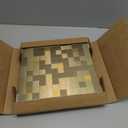 10 Sheets Peel and Stick Backsplash Tile for Kitchen, Self-Adhesive Mosaic Tile, Stick on Bathroom VanitiesFireplace Dcor, Laundry Table(11.81" X 11.81") (Brushed Gold+Golden Mirror, 10)