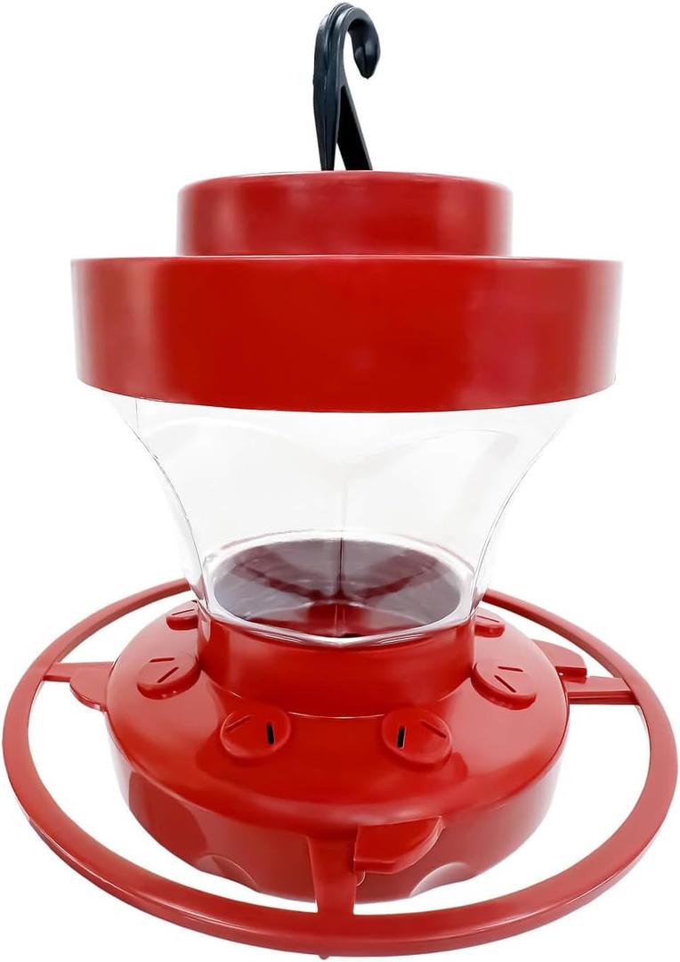 First Nature, 16 Oz. Fluted Hummingbird Feeder, Elegant Fluted Design: Stylish Look with Functional Feeding Ports, 993058-406