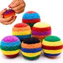 Footbag Sacks Set for Kids & Adults New 2026 Upgraded Knitted Kick Crochet Sack Dirtbag Style Foot Dirth Bags Soft Juggling Balls for Outdoor Indoor Practice Group Bulk - 6 PCS