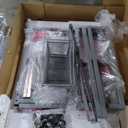 Sew Ready Foldable Hobby and Cutting Grid Table - 58.75" W x 36.5" D White Arts and Crafts Table with Grid Top and Silver Storage Drawers