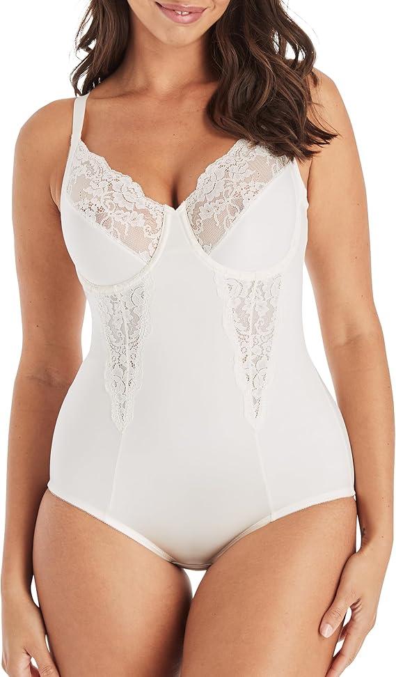 Maidenform womens Shaper With Built-in Bra Fl1456 shapewear bodysuits, Buttercream, 42DD US
