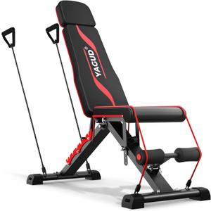 Yagud Weight Bench Press, Adjustable Workout Benches for Home, Gym, Dumbbell Exercise, 800 lbs, Sturdy Inclination Bench for Full Body Workout, 2 Seconds, Quick Foldable