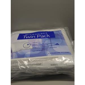 Carpenter White Pillows Mictofiber Twin Pack of 2, Standard Size