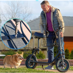 Gyroshoes C1S Electric Scooter for Adults with Seat & Large Basket, 550W Motor, 20 Mile Range, 19MPH, Foldable E-Scooter for Commuting, Pets Dog, Grocery Shopping