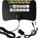 Indoor Antenna for Local Channels - 4K HD Amplified Digital HDTV With Signal Booster - 360 Long Reception Aerial Support All Types TV