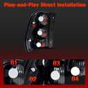 Tail Light Compatible With Chevrolet Trailblazer 2002 2003 2004 2005 2006 2007 2008 2009 without Bulb Rear Brake Taillights (Left and Right)