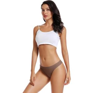 voenxe Seamless Women Underwear Thongs,No Show Ladies Thong,No Line Workout Breathable Comfortable Panties,Soft Undies,3-Pack (M)
