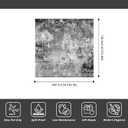 10x10 ft Square Living Room Rug Washable Modern Abstract Area Rug for Bedroom, Dining Room, Playroom Neutral Non-Slip Low-Pile Thin Indoor Carpet (Black Grey,10x10)