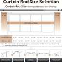 Zeerobee Curtain Rods for Windows 144 to 168, 1 Inch Adjustable Heavy Duty White Curtain Rod, Outdoor Indoor Room Divider Modern Drapery Pole, 144-168"
