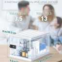 Uniclife Medicine Lock Box with Combination Lock 13 L Large Locking Medication Box Lockable Storage Box for Personal Items Phones Food & Snacks Stackable Fridge Lock Box for Home Office and School
