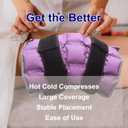 Ice Pack for Injuries Reusable with Adjustable Strap, Cold Pack Wrap Large Hot Cold Compress Pad, for Back, Shoulder, HIPS, Knee