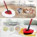 Mop Heads Replacement for Ocedar, Mop Replace Head for Ocedar EasyWring 1 Tank, Microfiber Spin Mop Refills, Include 4 Spin Mop Replacement Head Deep Cleaning Machine Washable with 2 Scrubber Mop Head