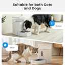 Gardner Pet 2.2 Gallon Automatic Dog Water Bowl Dispenser 8.5L Gravity Water Feeder with Stainless Steel Bowl & Maifan Stone Filter, BPA-Free for for Cats and Dogs (White, 2.2 Gallon)