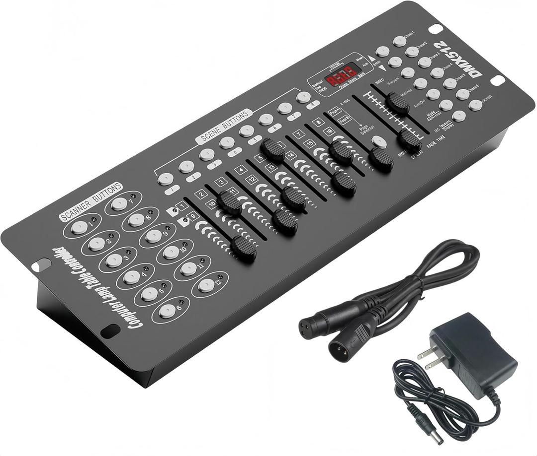 192 DMX Controller for DJ Lights, DMX512 Stage Lighting Console