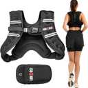 Weighted Vest for Men Women, No-Bounce 6LB Weights Vest with Adjustable Buckles & Reflective Stripes | Weight Vest for Walking Running Hiking Workout