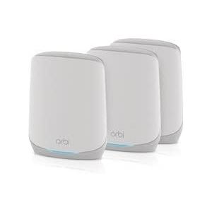 Netgear Orbi RBK763-100NAR AX5400 Tri-band WiFi 6 Mesh System, 5.4Gbps, Router and 2 Satellites 
