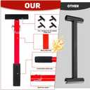 CZA Door Hinge Adjustment Tool, Professional 4 in 1 Hinge Gap Adjusting Wrench Kit for Cabinet Doors and Furniture Assembly, Heavy Duty Painted Steel Hinge Bender Wrench with Rubber Grip