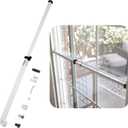 SECURITYMAN Sliding Door Security Bar-Child Proof Sliding Door Lock Bar with Anti Lift Lock - Fits Most Doors & Windows - Adjustable Patio Door Security Bar (18.75"- 51.1") - White