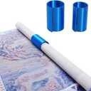 HOZOE Diamond Painting Canvas Roll Holder,Fixed Scroll Anti-Roll Bracket,Diamond Scroll Ring Storage Tool,Diamond Painting Art Accessories,3D Printing,2-Pack (Blue)