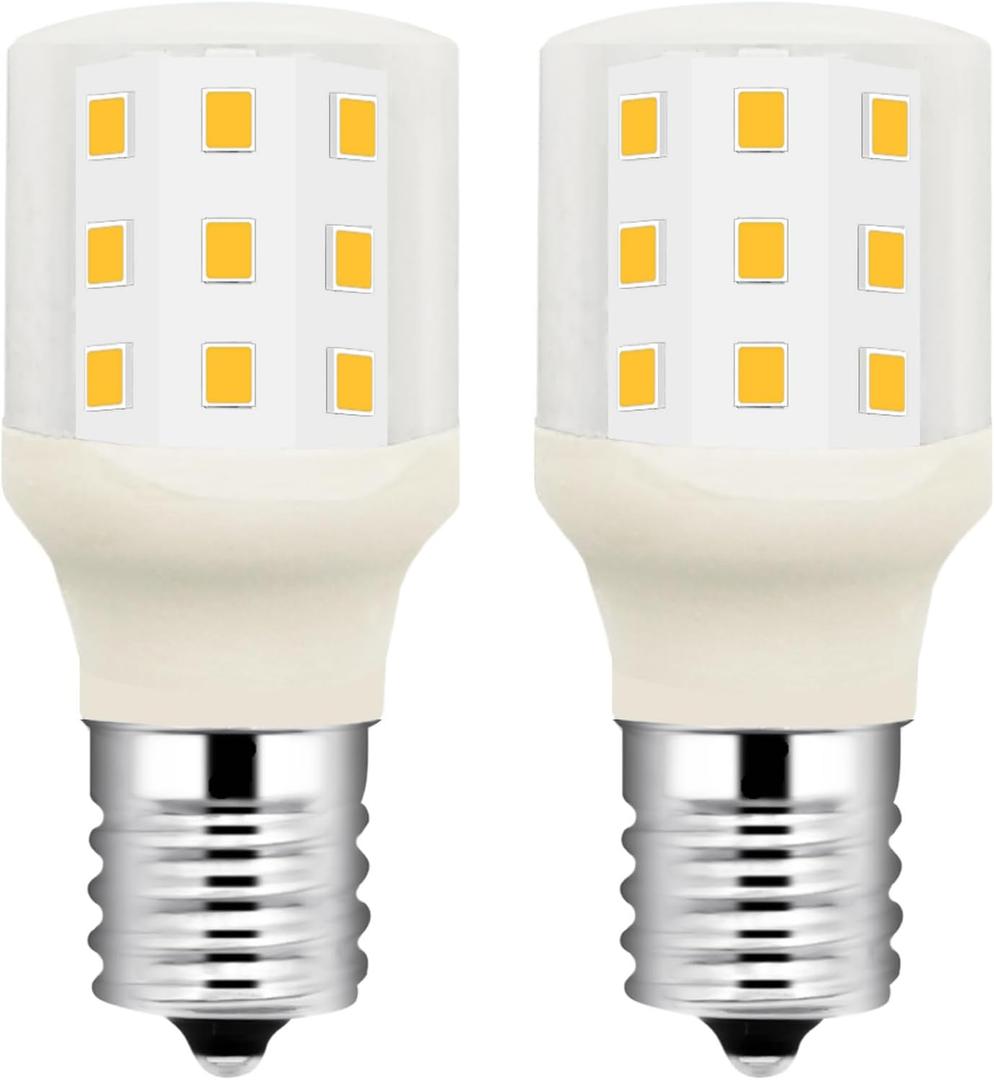 Led KEI D28X KEL 2816X Refrigerator Bulb 3W 2815 D28M Replacement Freezer Light Bulbs 100-265v E17 40w Halogen 500lm Equivalent Daylight White 6000K Pack of 2