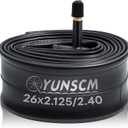 1-Pack 26x2.125/ 2.25/ 2.35 Bike Inner Tube AV32MM Schrader Valve Heavy-Duty 26" Bicycle Tube Compatible with 26x2.125 26x2.25 26x2.3 26x2.35 26x2.40 Bike tire Tube