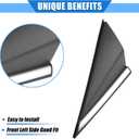 Mirror Corner Triangle mudguard Cover Compatible for Hyundai Elantra 2014 2015 2016, Durable Plastic Black Silver Tone Front Left Side Rearview Triangle Trim Panel
