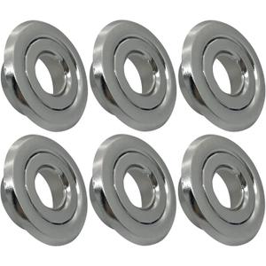 Happy Tree (6 Pack) 3/4" IPS Fire Sprinkler Head Escutcheon Plate Standard Cover Trim Ring Two Piece Rosette Chrome Fire Sprinkler Covers for Ceiling