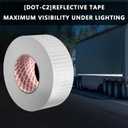 SWRT Reflective Tape 2 Inch x 160 Feet DOT-C2 Shining Star Fade Resistant White Reflective Tape Outdoor Waterproof Strong Adhesive Safety Warning Tape Reflector Conspicuity Tape for Trailer Truck Bike